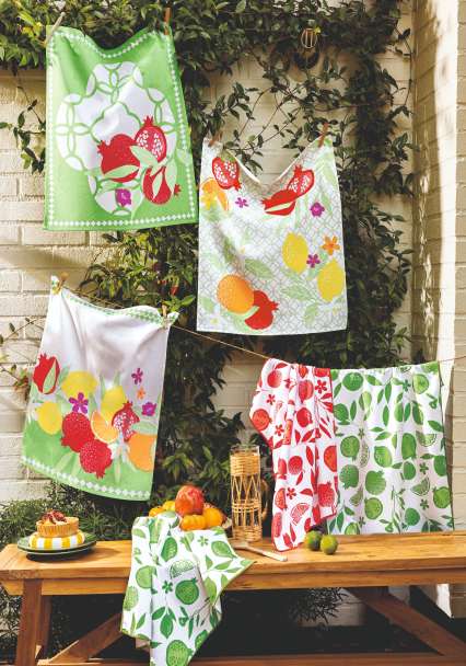 Torchons Grenades et parfums